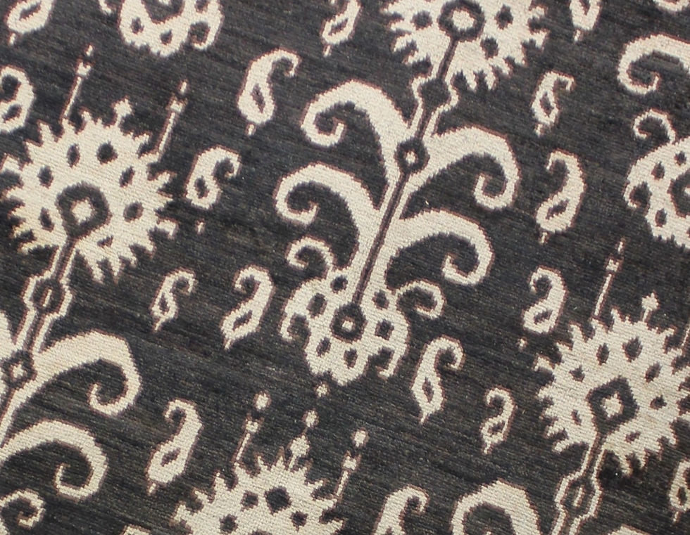 Thumbnail: Hand Knotted Ikat Rug - 11'6" X 14'4"