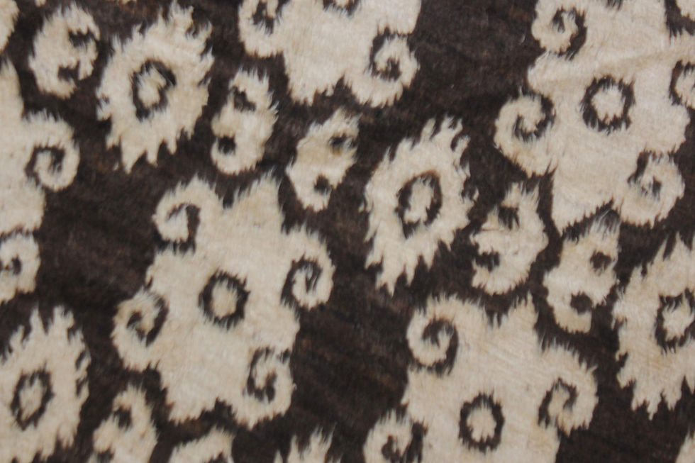 Thumbnail: Hand Knotted Ikat Rug 7'4" x 9'8"