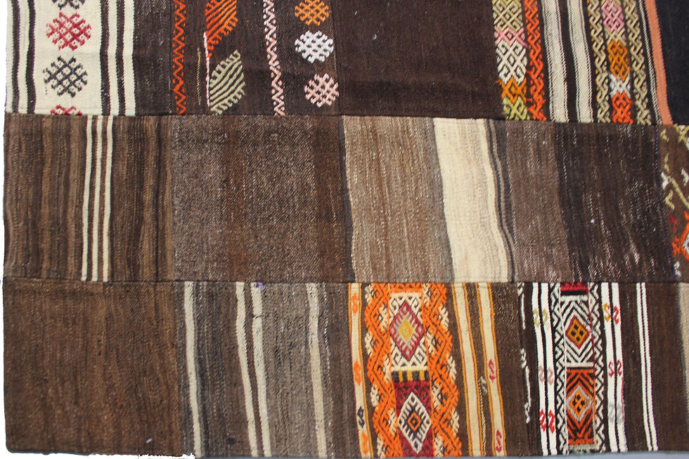 Thumbnail: Hand Knotted Antique Patchwork Kilim - 5'7" x 7'9'