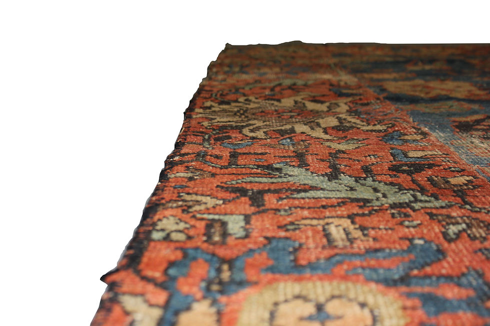 Thumbnail: Hand Knotted Fragment Sultan Abad Antique Rug - 7'9" X 5'10