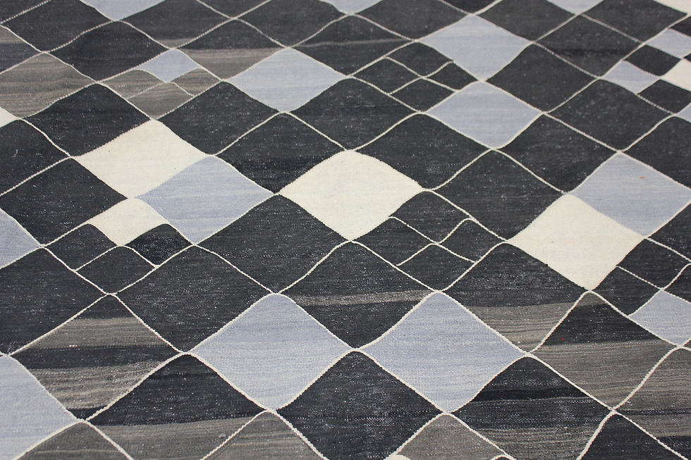 Thumbnail: Hand Knotted Modern Kilim by Aara Rugs Inc. - 8'9" X 9'10"