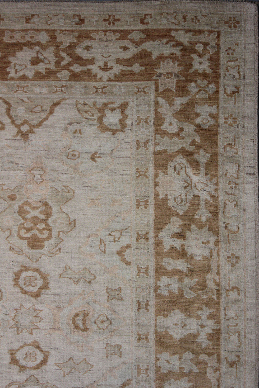 Thumbnail: Hand Knotted Ivory Oushak Rug - 10'0" X 8'4"