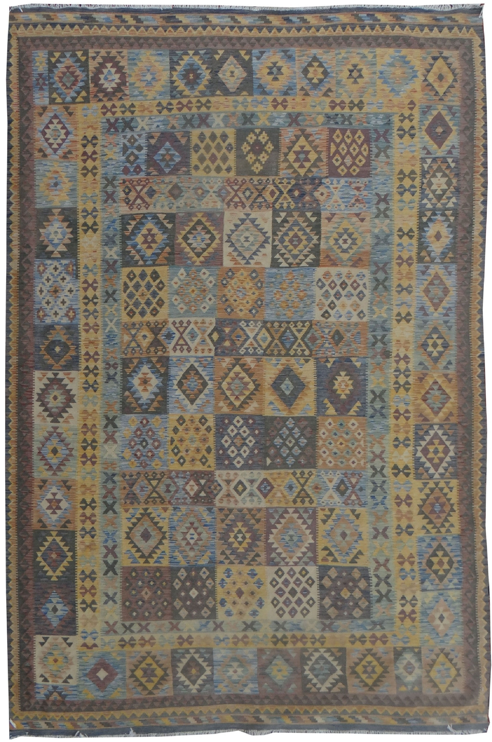 Hand Knotted Maimana Kilim 9'1" x 13'1"
