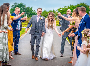 Bride and Groom Conetti Photo Kent Life Wedding