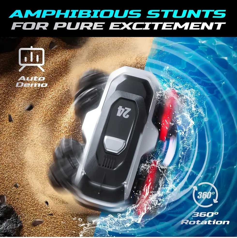 Thumbnail: Amphibious RC Stunt Car: 4WD Waterproof Remote Control Truck with 360° Spins, Al