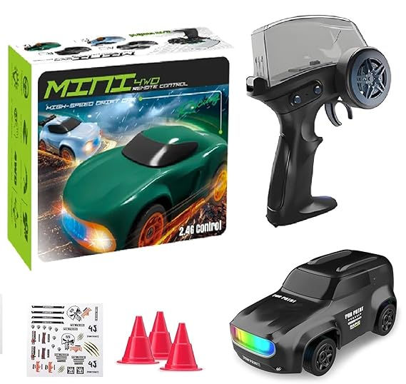 1/64 Scale Mini Drift RC Car – 2.4GHz 4WD High-Speed Remote Control Car with Col
