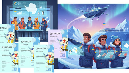 Здобувачі освіти підкорюють антарктичні горизонти: участь у конкурсі «Подорож на Південний полюс»