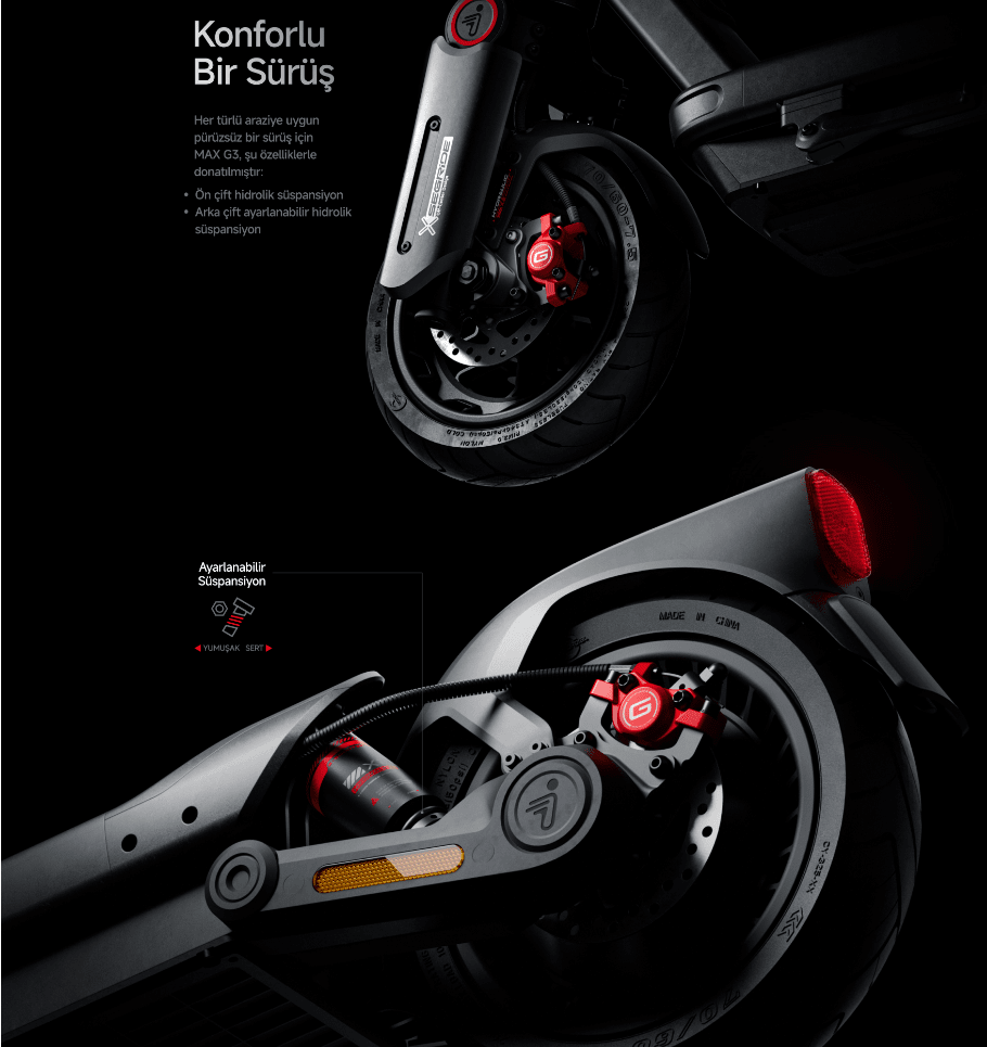 Küçük resim: Segway Max G3 Elektrikli Scooter