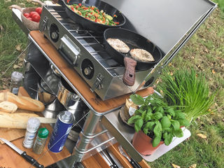 The Dutch Camp Stove, Ducasto is  a professional 20" 2-burner propane outdoor stove.