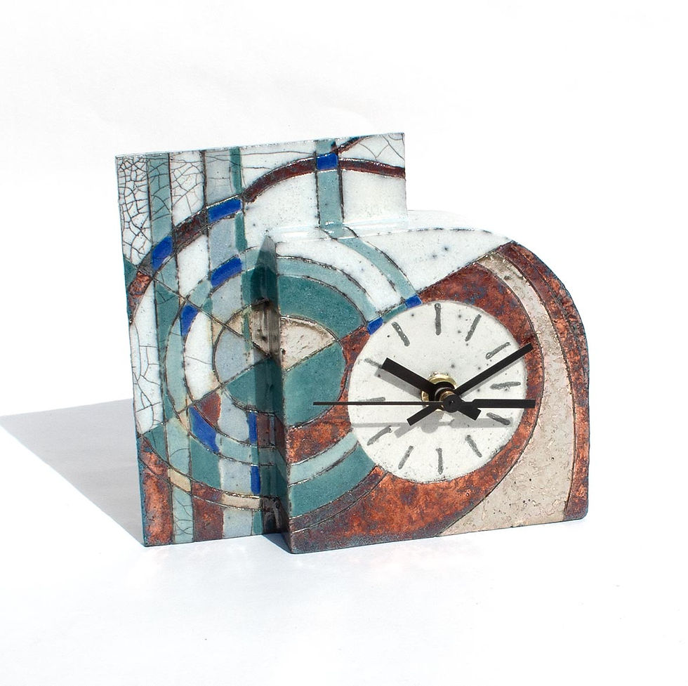 'Can't see the wood from the trees' picture clock H-13cm, W-16cm, D-4.5cm
