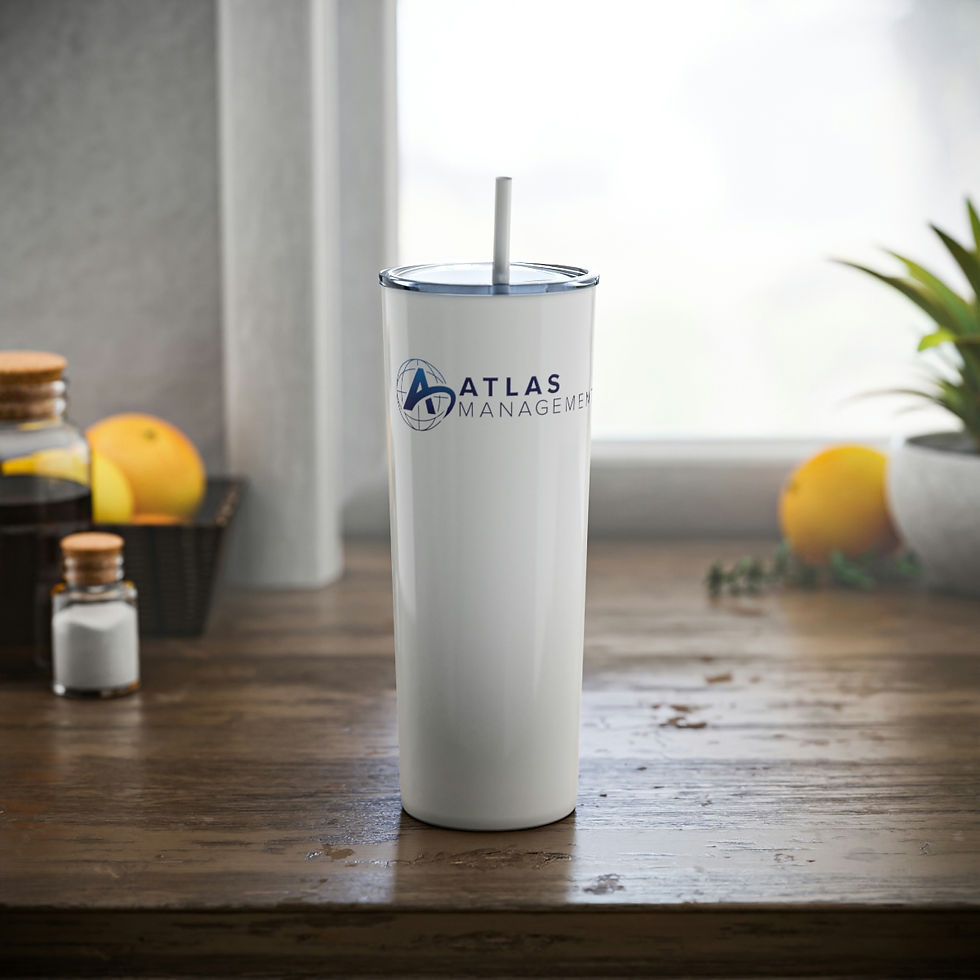 Thumbnail: Atlas Skinny Steel Tumbler with Straw, 20oz