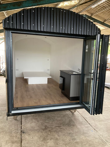 Hanbeck Farm Huts completed shepherds hut