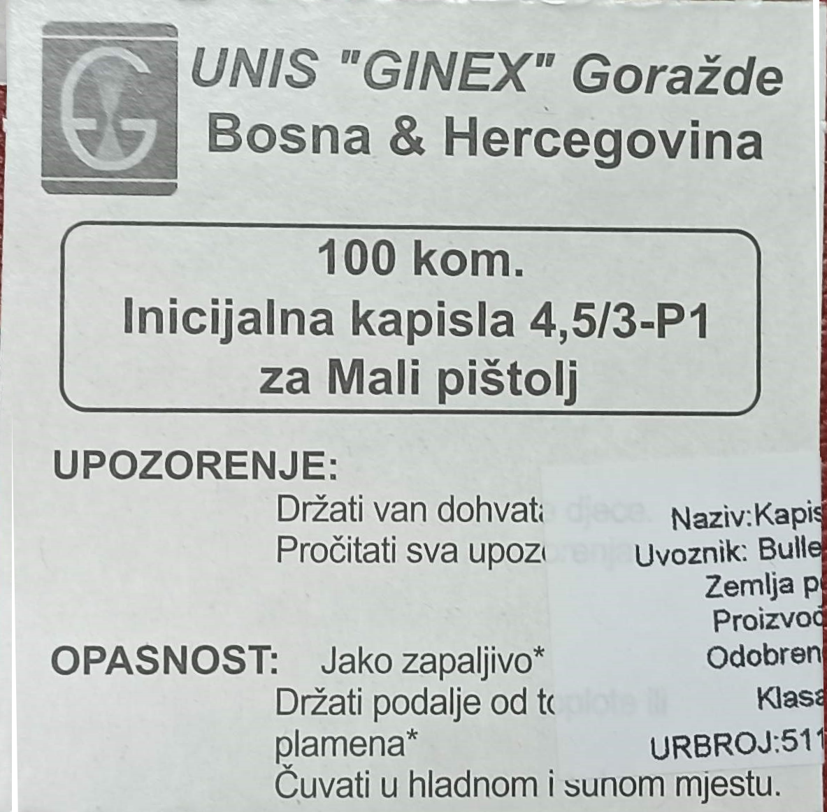 Ginex Kapisla 4,5 Small Pistol