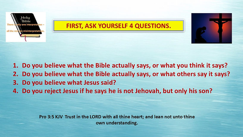 ASK YOURSELF 4 QUESTIONS TO SEE IF YOU ARE INDOCTINATED.   