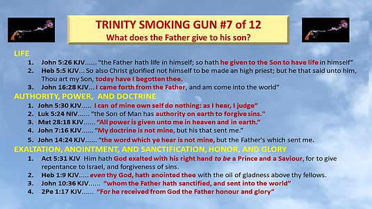 THE FATHER GIVES MANY THINGS TO HIS SON.