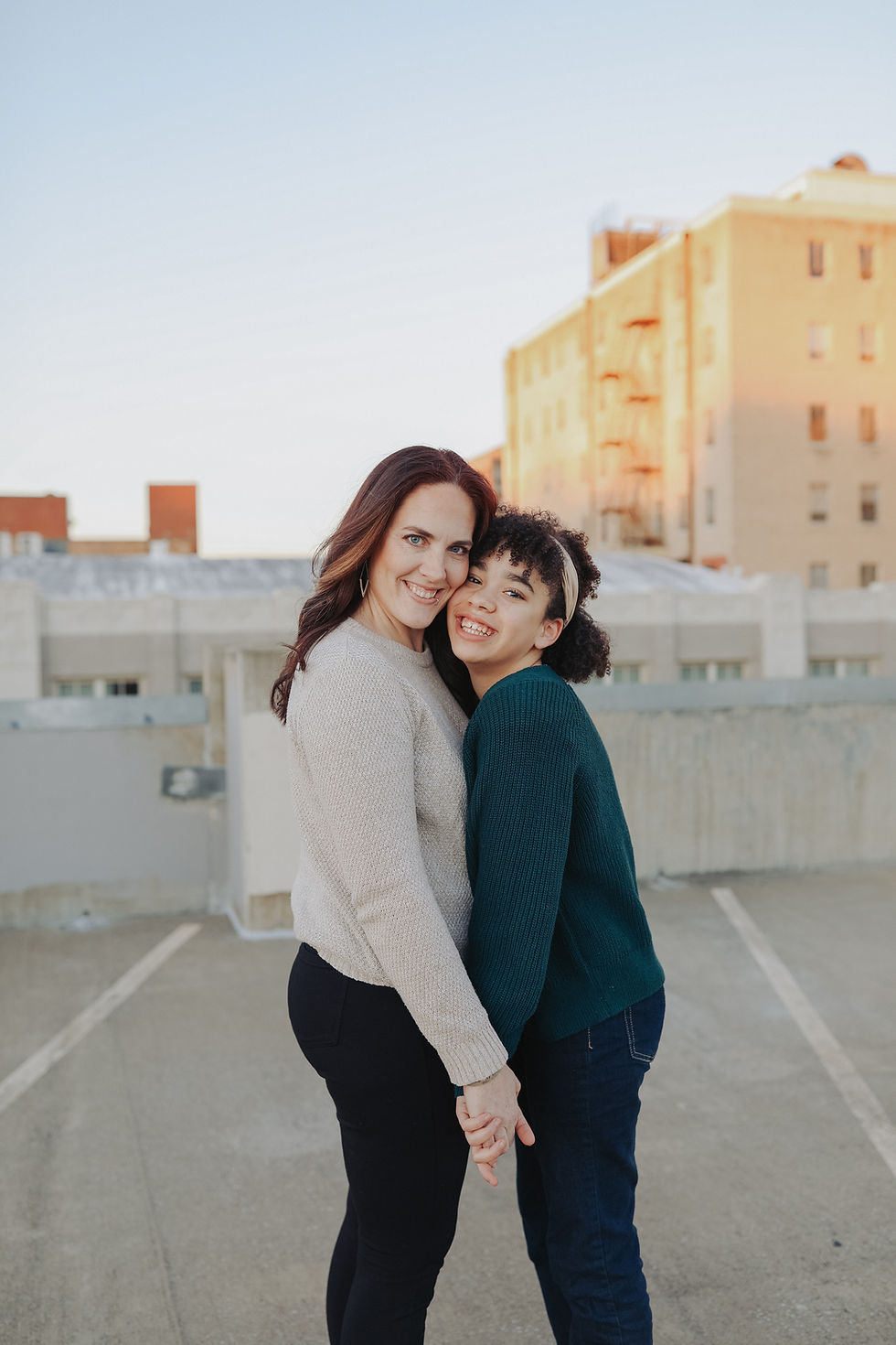 Photo of artist and daughter