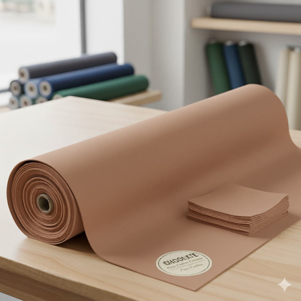 Lona 100% algodao chocolate