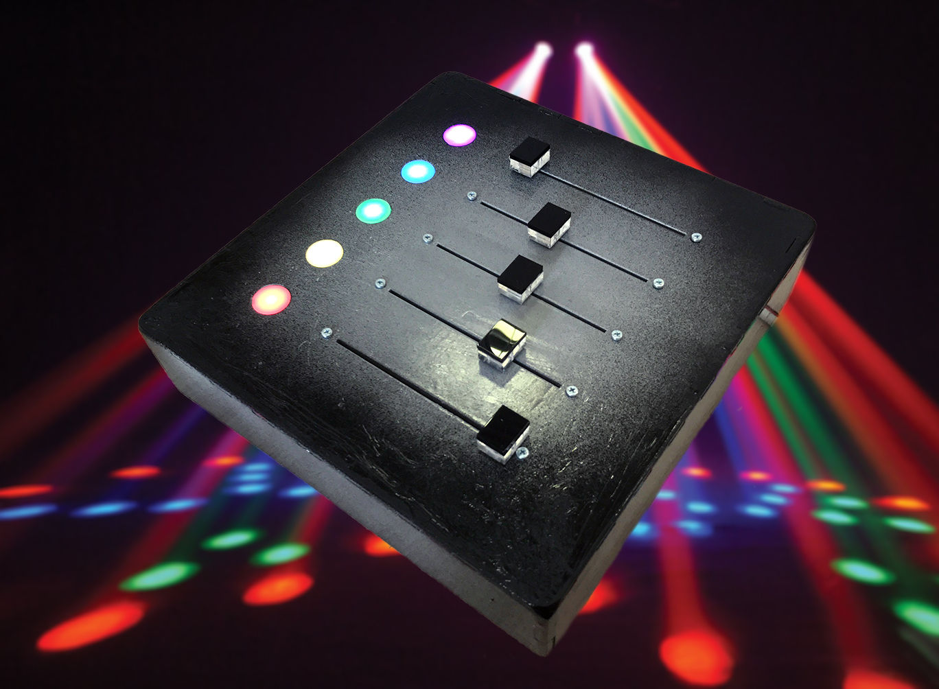 Rainbow sliders (RGB) escape room prop