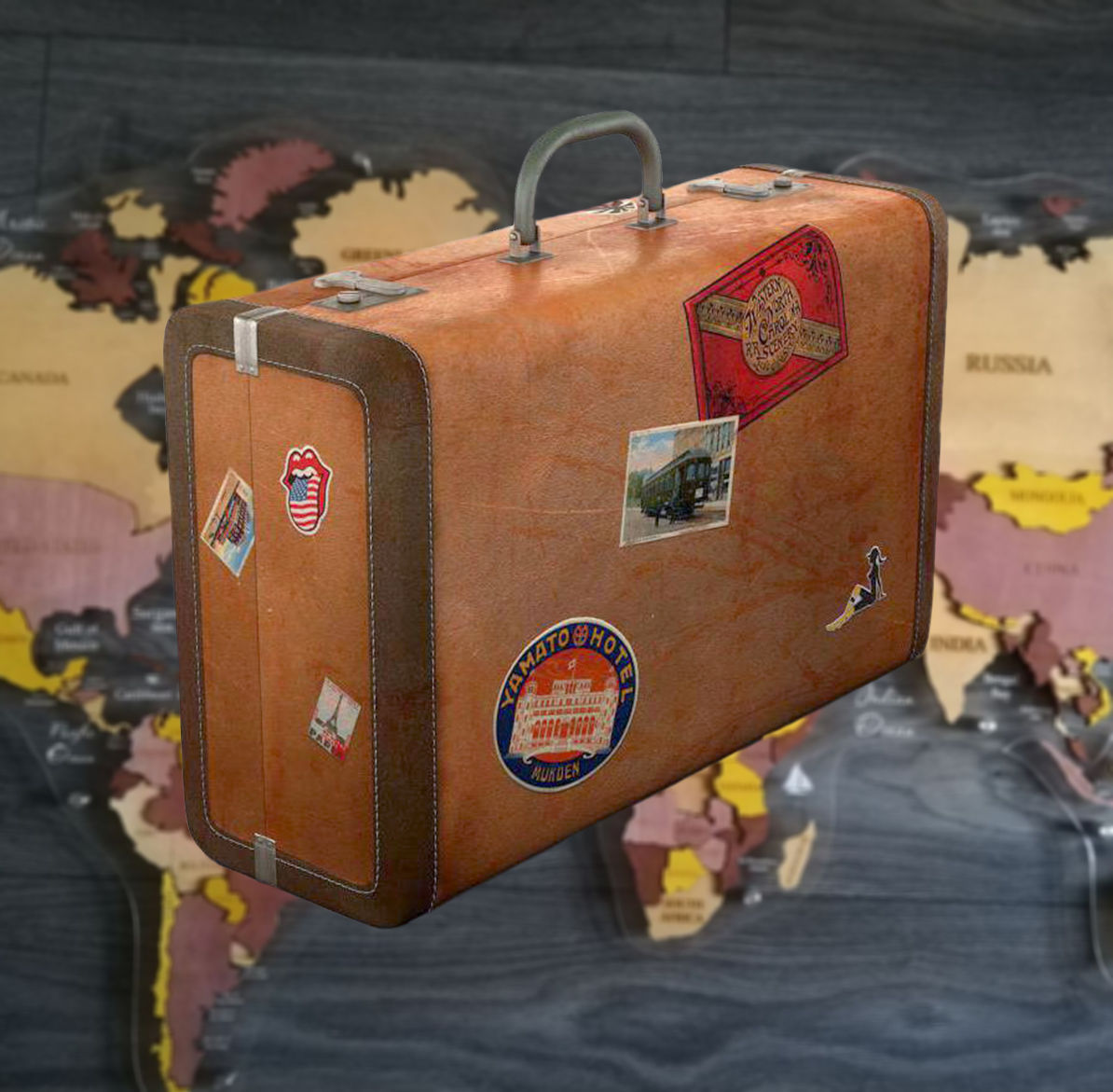 Suitcase of traveler