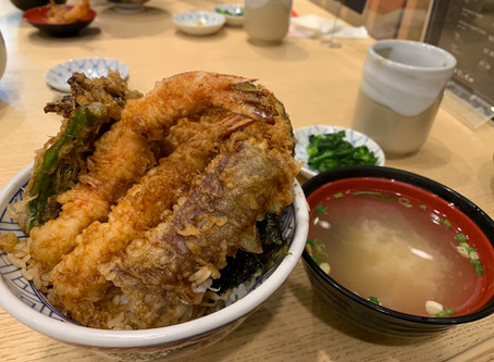 お仕事の後の天丼🍽