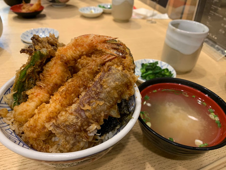 お仕事の後の天丼🍽
