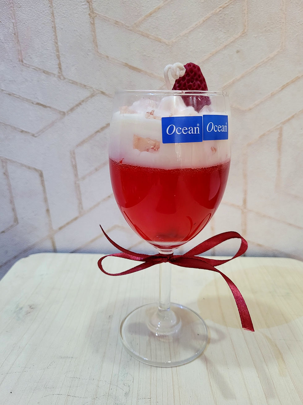 Wine Glass with Strawberry