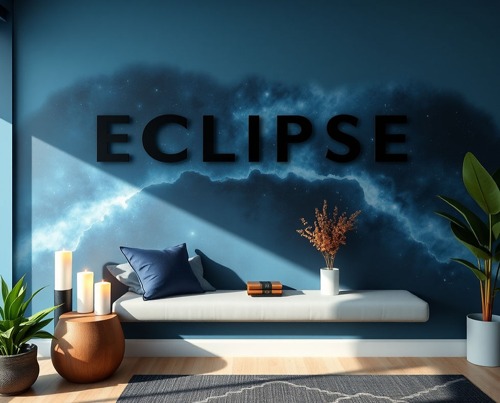 ECLIPSE wellness studio on wall with shades of blue, black, galaxy themed.jpg
