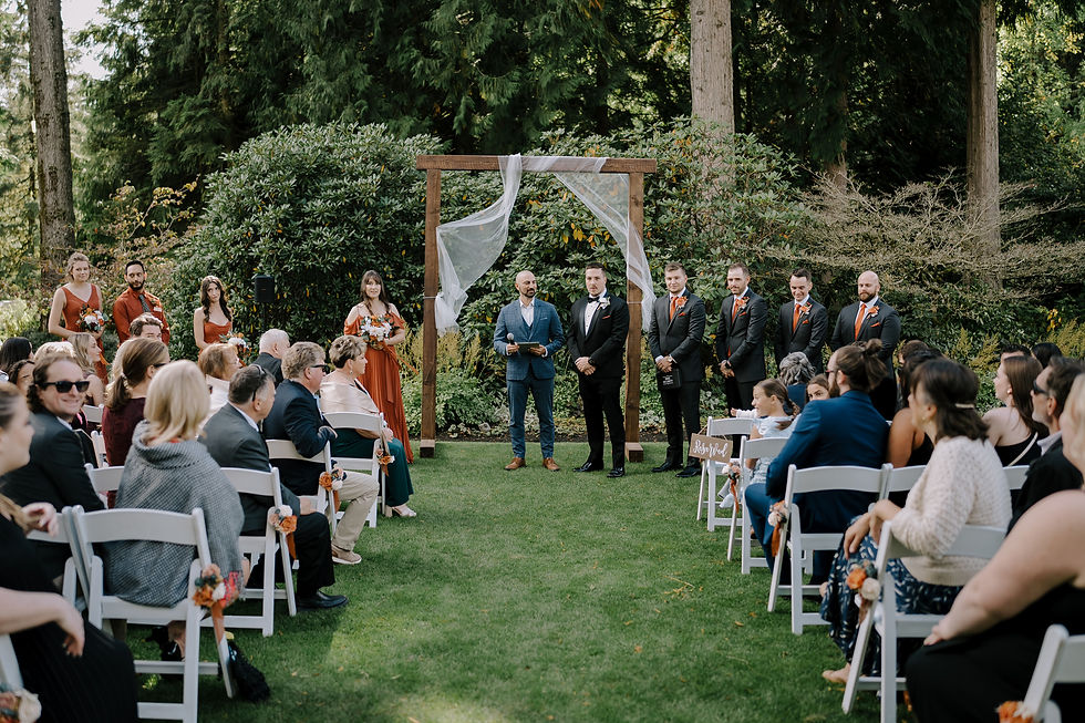 The ceremony before the bride walks in.