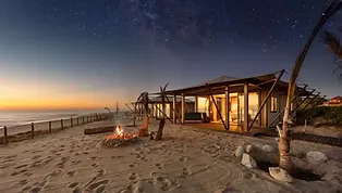 Sunset at Camp in Namibia