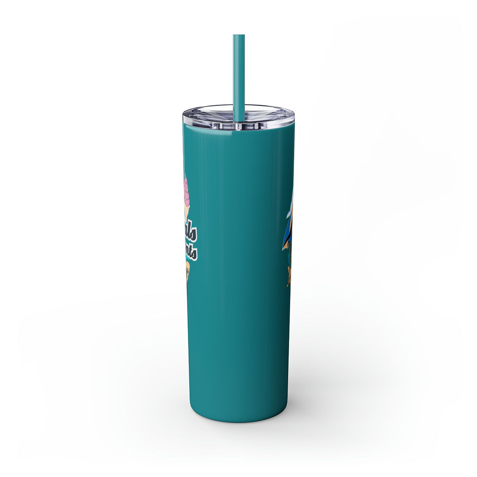 Thumbnail: Skinny Tumbler with Straw, 20oz