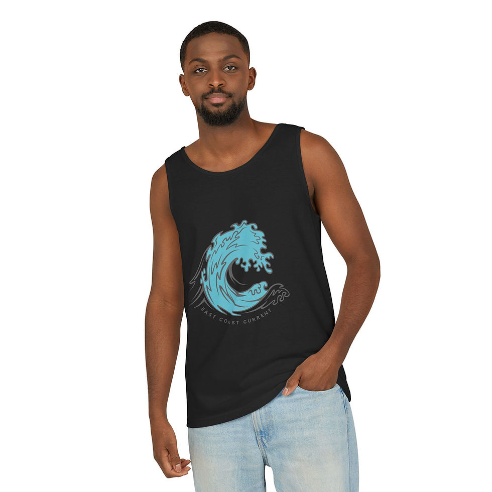 Thumbnail: Wave Crew Tank Top — Surf Coastal Wave Graphic Tank