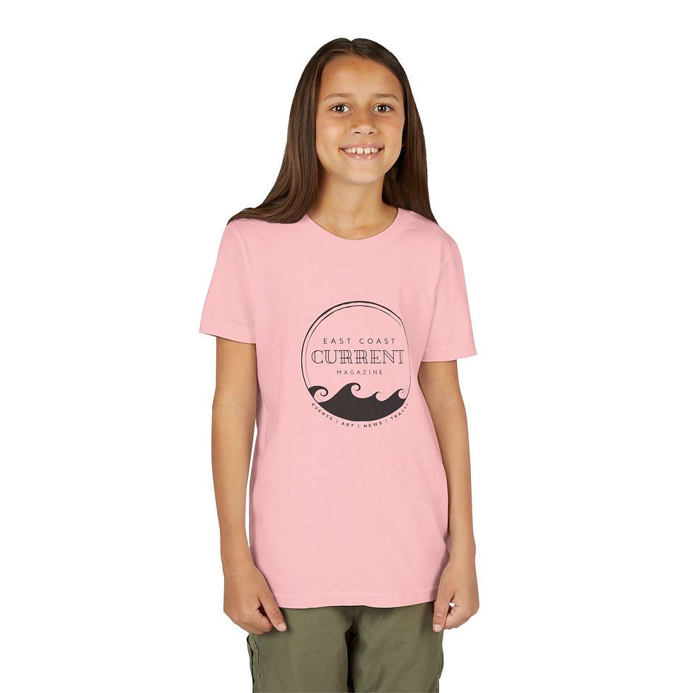 Thumbnail: Youth Tee — 'East Coast Current' Waves Graphic Kids T-Shirt