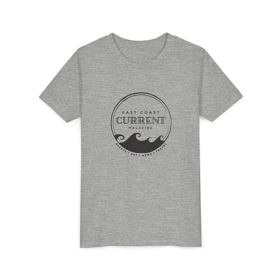 Thumbnail: Youth Tee — 'East Coast Current' Waves Graphic Kids T-Shirt