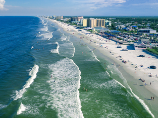 drone view of the east coast of Florida