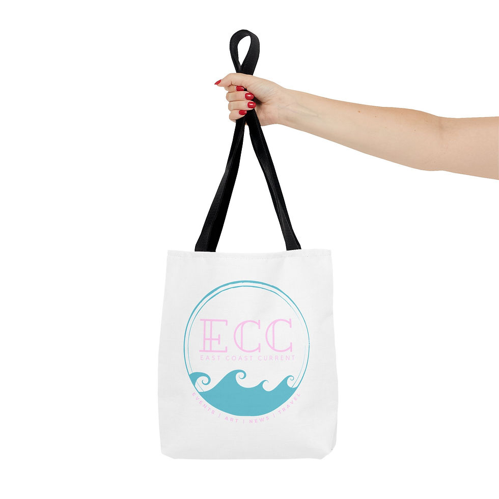 Thumbnail: Tote Bag — Pastel Coastal ECC Wave Logo Tote