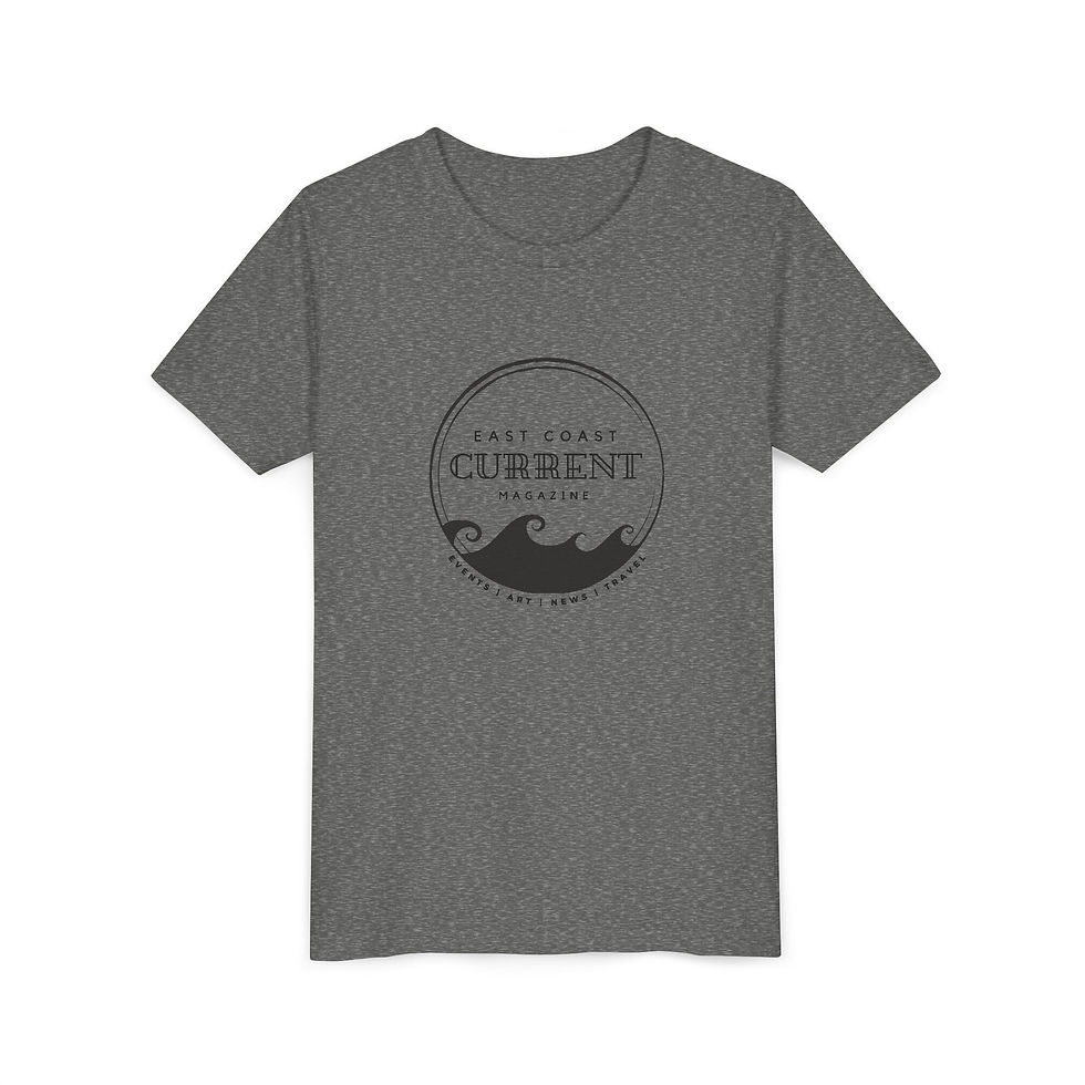 Thumbnail: Youth Tee — 'East Coast Current' Waves Graphic Kids T-Shirt