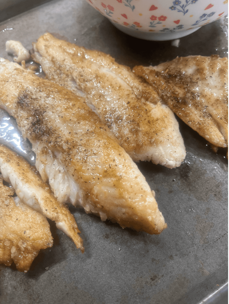 fresh caught fish cooked