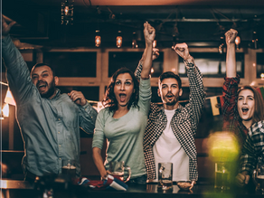 group of people excited 
