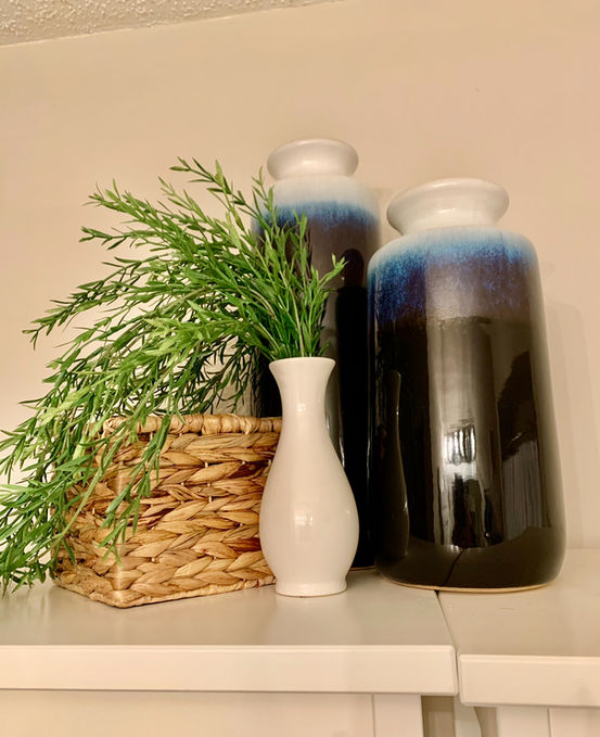 vases and a basket