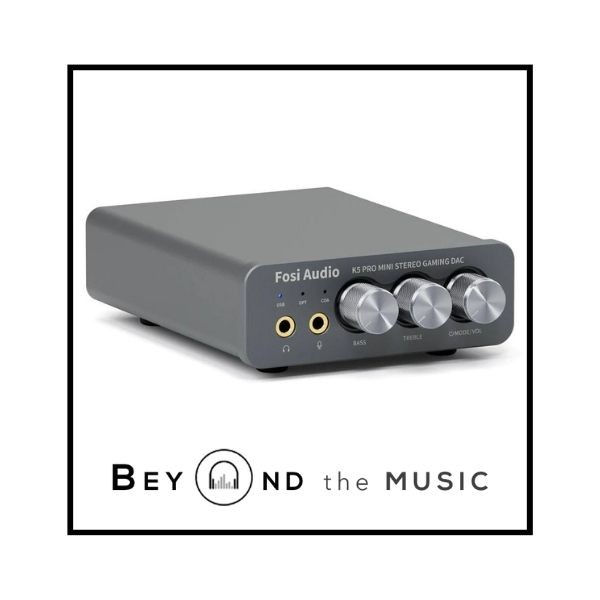 Fosi Audio K5 PRO USB Gaming DAC With Microphone Headphone Amplifier