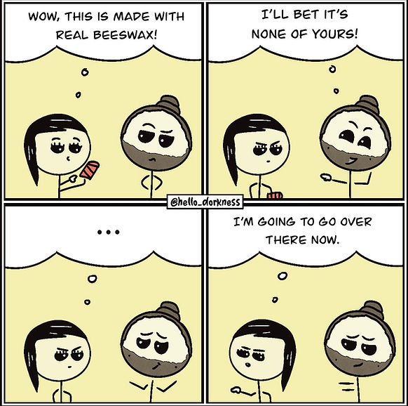 Funny cute comic licorice beeswax