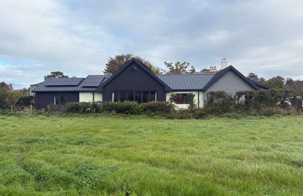 New dwelling, residential design, architecture, planning, architect, newton abbot, devon, planning consultant, builder, zinc roof, aluminum, millboard, cladding, interior design