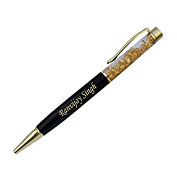Jari Pen Luxury with Gold Flakes
