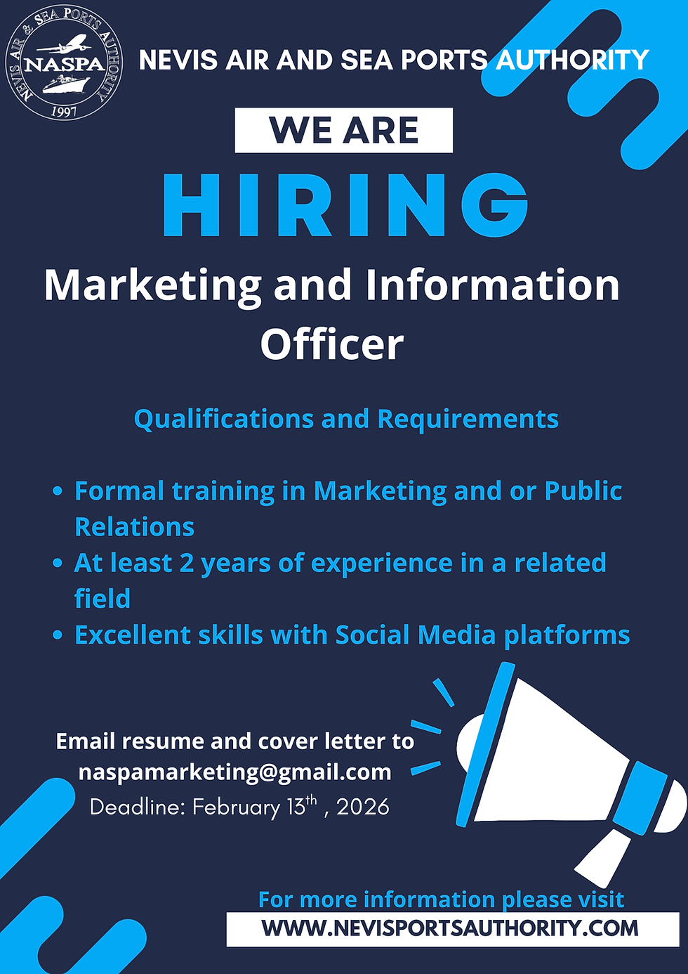 Now Hiring: Marketing and Information Officer