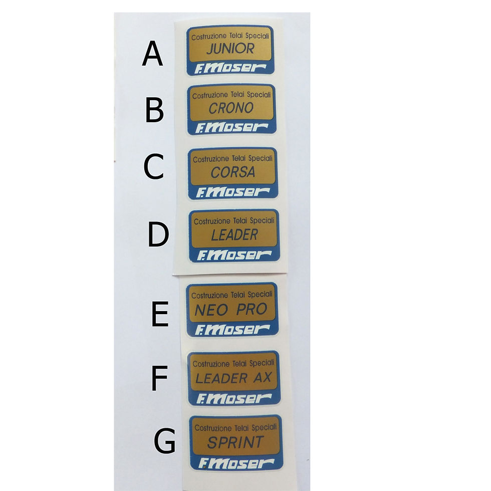 Moser tubing choices