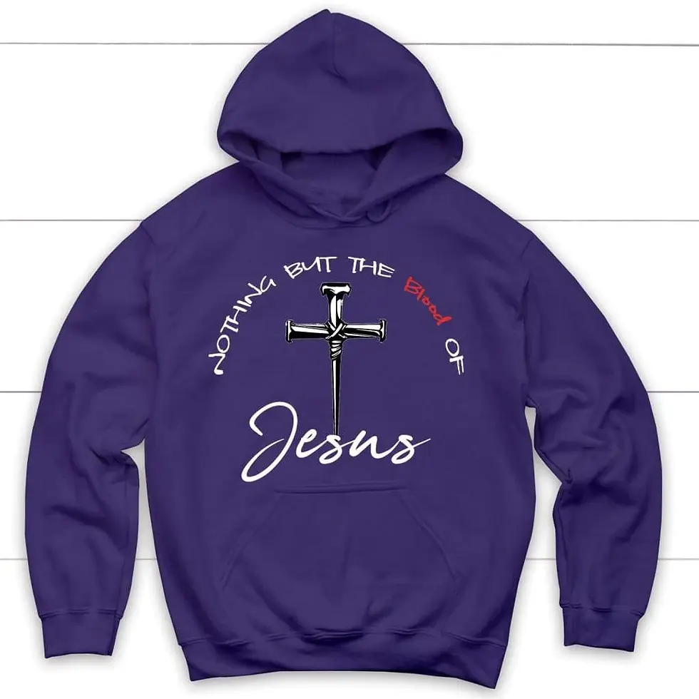 Thumbnail: Embroidered BLOOD OF JESUS  Hoodie