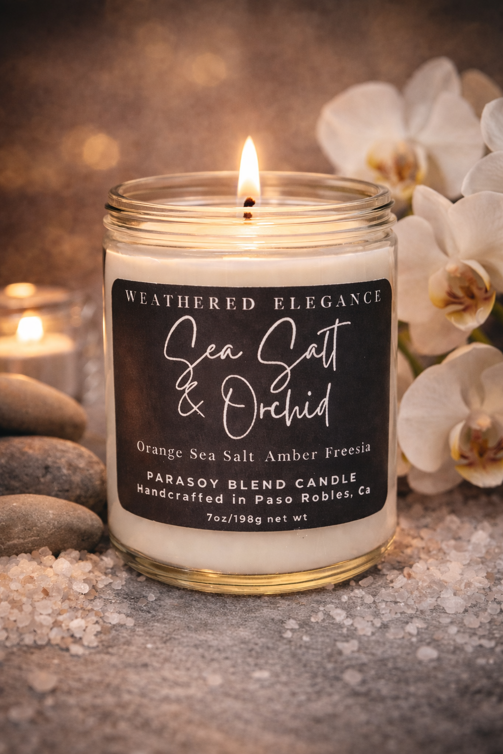 Sea Salt & Orchid para soy candle