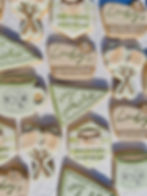 camping bachelorette dye-free custom decorated sugar cookies