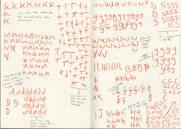 handwriting study alzheimers sketchbook font 2 amber weir