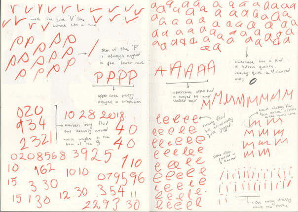 handwriting study alzheimers sketchbook font amber weir